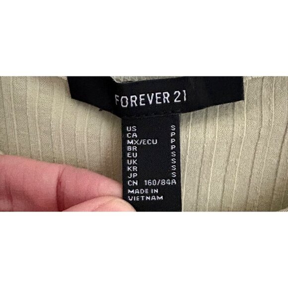 Forever 21 Sleeveless Ribbed Racerback Bodysuit in Green Size Small - Picture 3 of 9